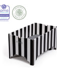 THE OUTLET: Kind Essential Bassinet - Black & White Stripe