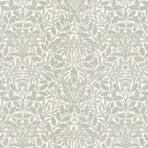 Pure Acorn Gilver/Copper Wallpaper | Morris & Co by Sanderson Design