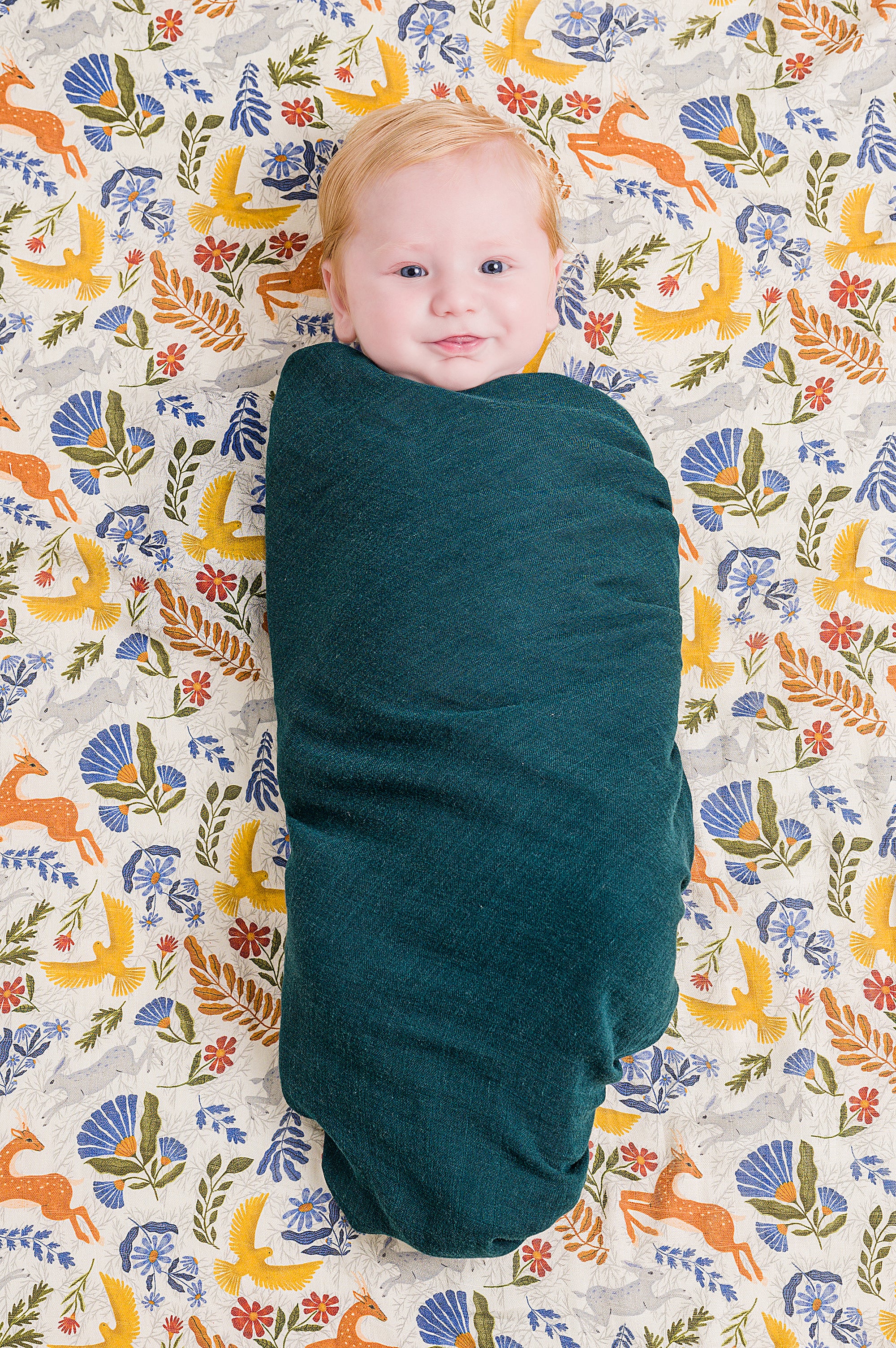 THE OUTLET: DockATot Swaddle Set - Woodland / Deep Teal