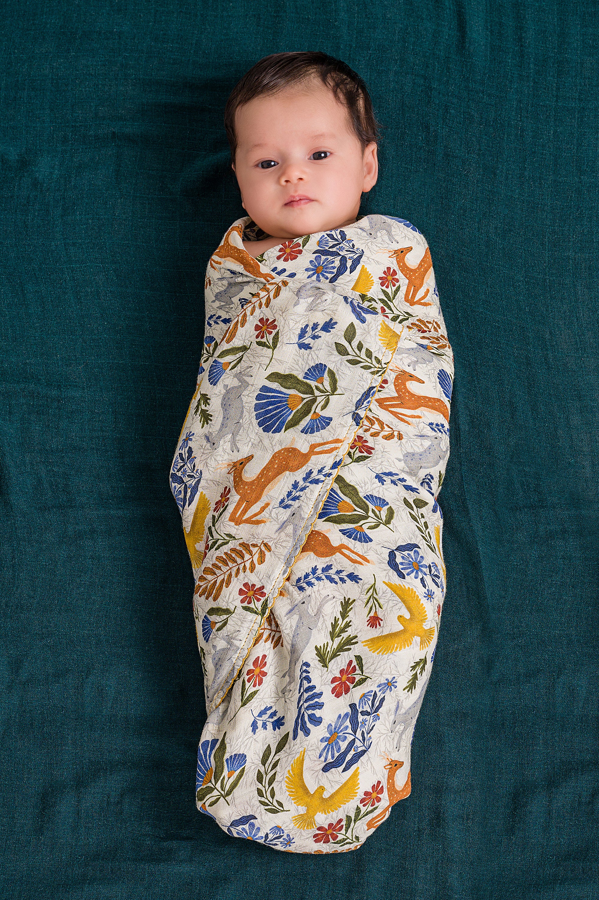 THE OUTLET: DockATot Swaddle Set - Woodland / Deep Teal